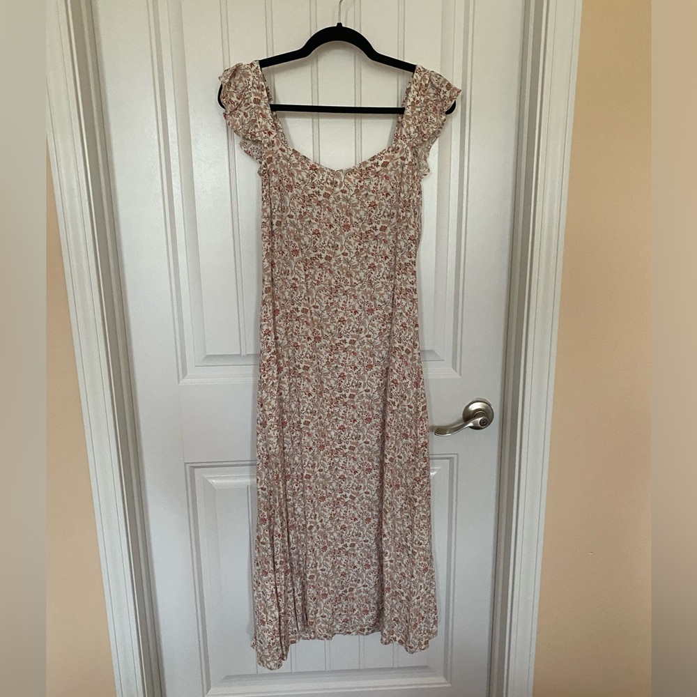 Loft Outlet Ruffle Midi Dress